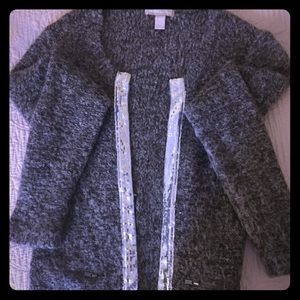 Banana Republic Grey Sequence Lined Cardigan